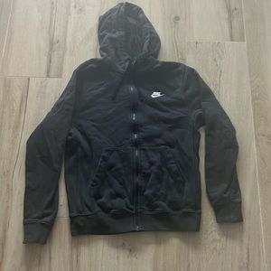 black nike zip up hoodie